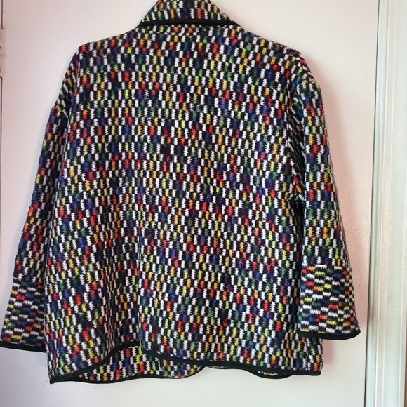 ๐ฅSALE๐ฅZoe Multicolored Tweed Knit Button Front Blazer M - Picture 7 of 8